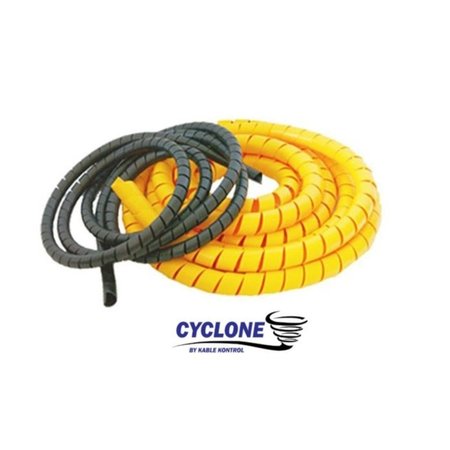Kable Kontrol Cyclone® Hydraulic Hose Spiral Wrap - 4-1/2" Inside Dia - Heavy Duty HDPE - 40' Length Per Box - Black HGPW-125-40-BK